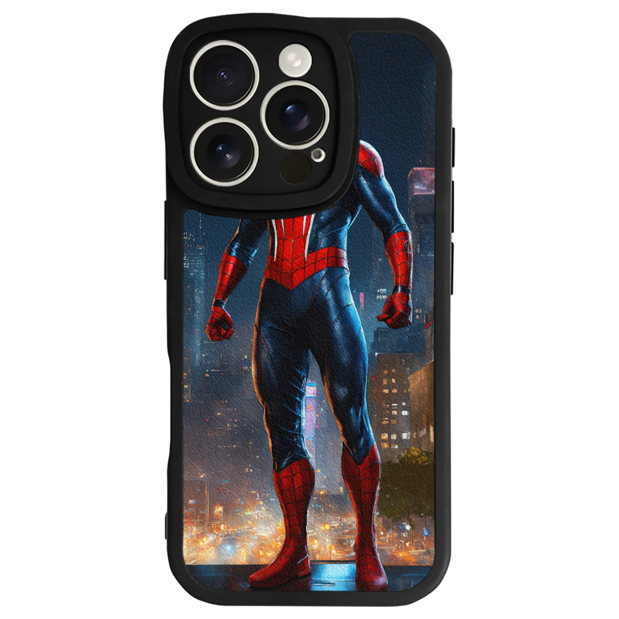 （画像用） Spider Man スパイダーマン 【iPhone 16シリーズ対応】シリコンスマホケース（レザー調） 材質：シリコン